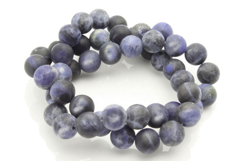 8mm Matte Sodalite Round Beads 15.5" natural [8r24m]