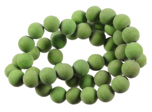 8mm Matte Green Magnesite Round Beads 15.5" [8tgm]