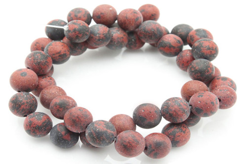 8mm Matte Mahogany Obsidian Round Beads 15.5" natural [8b28m]