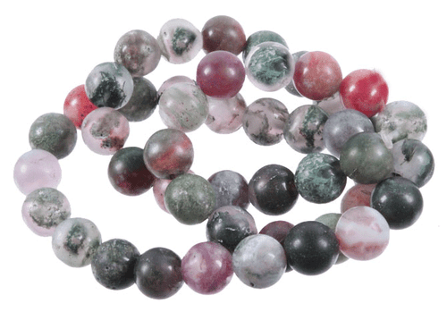 8mm Matte Blood Agate Round Beads 15.5" natural [8d1m]