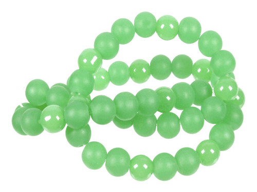 8mm Polish & Matte Chrysprase Round Beads 15.5" synthetic [8x31]