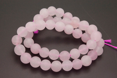 10mm Matte Rose Quartz Round Beads 15.5" dyed [10b1m]