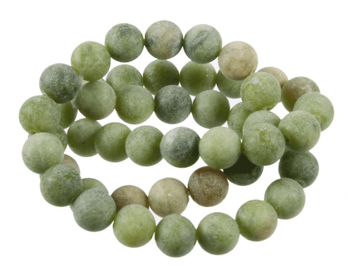 10mm Matte Nephrite Jade Round Beads 15.5" natural [10a18m]