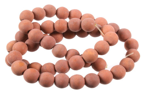 10mm Matte Coffee Magnesite Round Beads 15.5" [10tcm]