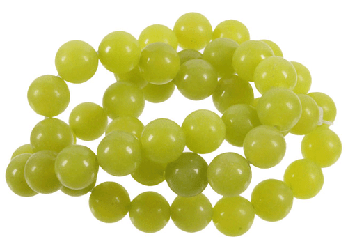 10mm Matte Olivine Jade Round Beads 15.5" natural [10b38m]