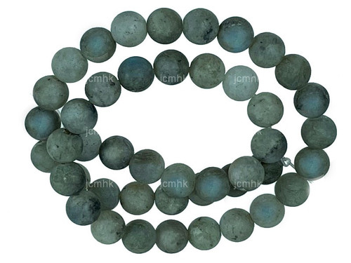 10mm Matte Labradorite Round Beads 15.5" natural [10r40m]