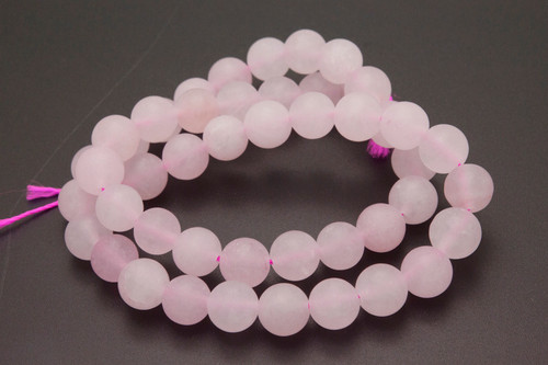 12mm Matte Rose Quartz Round Beads 15.5" dyed [12b1m]