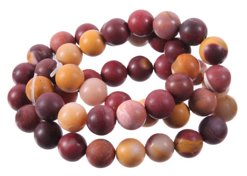 12mm Matte Mookaite Round Beads 15.5" natural [12r35m]