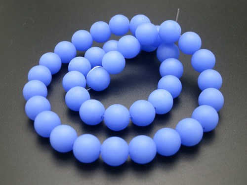 12mm Matte Chalcedony Round Beads 15.5" synthetic [12a65m]