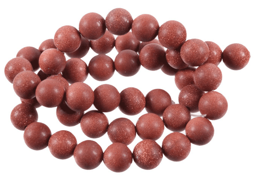 12mm Matte Goldstone Round Beads 15.5" synthetic [12b96m]