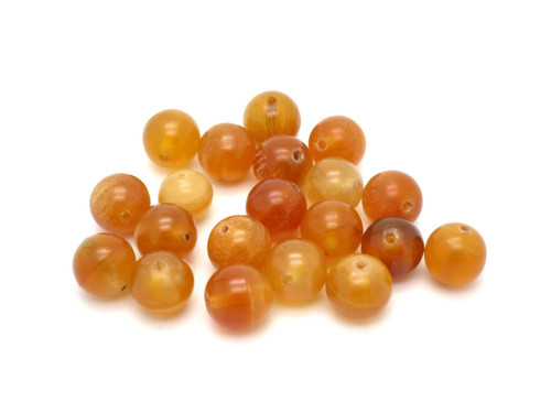 4mm Natural Amber Horn Beads 50pcs, A Grade [4z1ai]