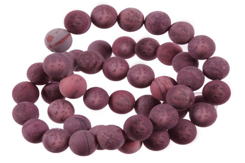 12mm Matte Mexicon Agate Round Beads 15.5" natural [12c43m]