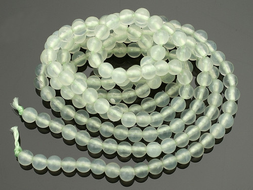 4mm New Jade Round Beads 15.5" natural [4c55]