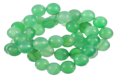 12mm Matte Green Agate Round Beads 15.5" dyed [12f13m]