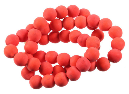 12mm Matte Orange Magnesite Round Beads 15.5" [12thm]