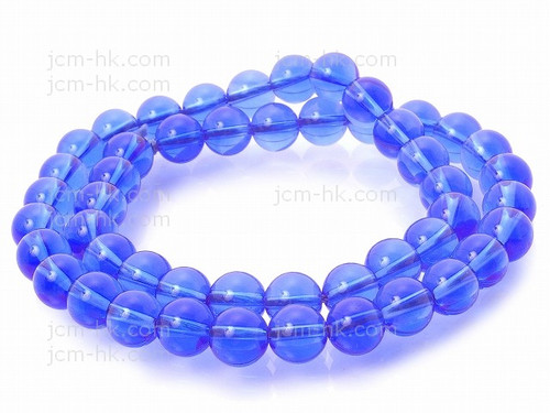 4mm Blue Quartz Round Beads 15.5" synthetic [4a36]