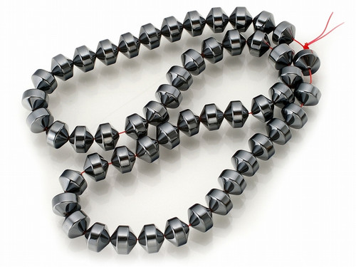 4mm Hematite Double Cone Beads 15.5" synthetic [h2]