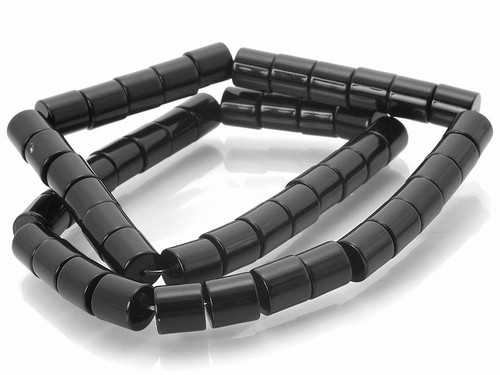 4x4mm Black Onyx Tube Beads 15.5" [u77]