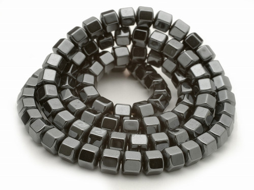 6mm Hematite Faceted Beads 15.5" synthetic [h15]