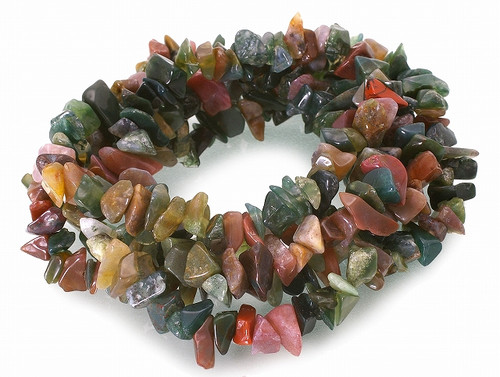 8-12mm Blood Agate Chips 36" [c3d1]