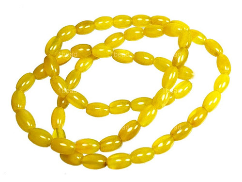 4x6mm Yellow Agate Rice Beads 15.5" dyed [a214d]