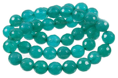 10mm Amazonite Faceted Round Beads 15.5" dyed [c10d51]
