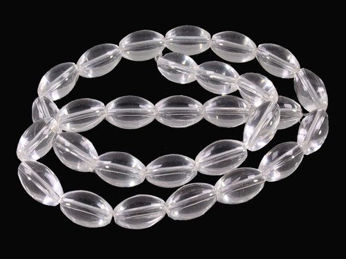 6x12mm Crystal Rice Beads 15.5" synthetic [u73a5]