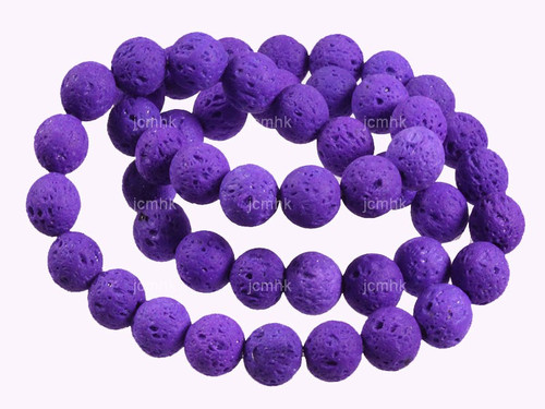 4mm Volcano Purple Lava Round Beads 15.5" dyed [4kp]