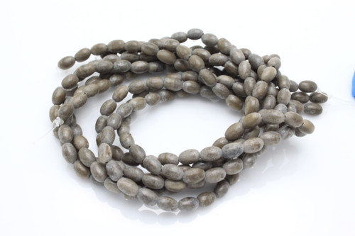 4x6mm Zebra Agate Rice Beads 15.5" natural [s2d43-4]