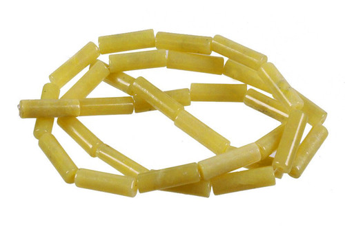 4x13mm Olivine Jade Tube Beads 15.5" natural [s1b38-13t]