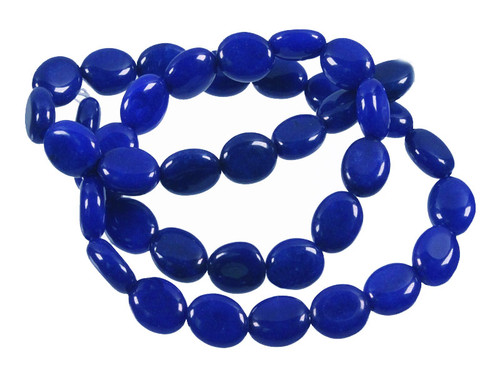 8x10mm Lapis Jade Oval Beads 15.5" dyed [wa209]