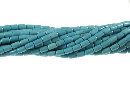 5x8mm Turquoise Tube Beads 15.5" stabilized [ts103]