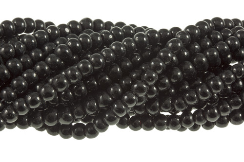4mm Black Onyx Round Beads 16" 110-120 Beads (70-80% Similar To Regular Quality, Some Beads Drill Hole Flat & Roundly) [xb65]