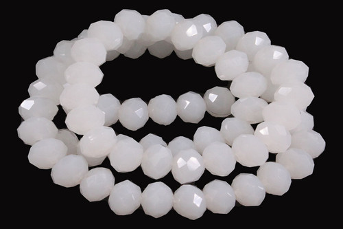 6x4mm Snow Quartz Faceted Rondelle Beads 15.5" [sc2b40]
