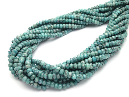 4mm China Ruby Zoisite Faceted Rondelle Beads 15.5" dyed [sc1r1]