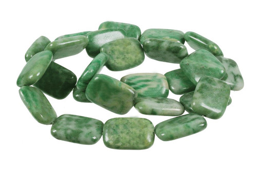 12x16mm China Jade Puff Rectangle Beads 15.5" natural [s8a27-12]