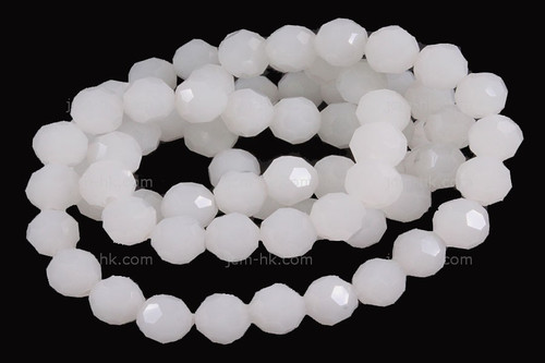 6mm Snow Quartz Faceted Round Beads 15.5" [c6b40]