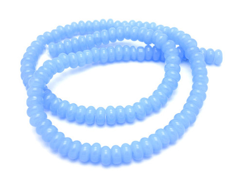 6mm Aqua Quartz Rondelle Beads 15.5" synthetic [u93a70]