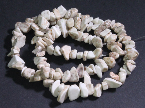 8-12mm White Turquoise Nugget Beads 15.5" stabilized [cd23]