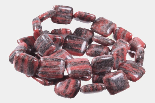12mm Brazil Agate Puff Square Beads 15.5" natural [s5c25-12]