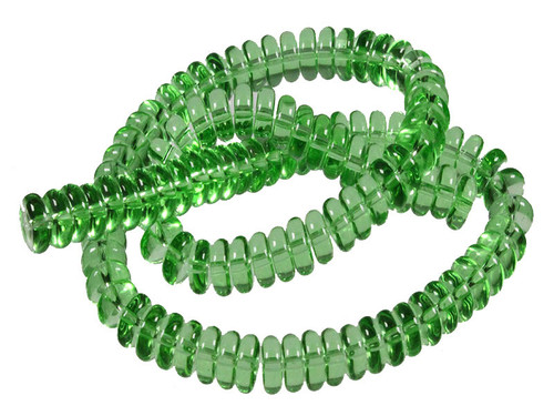 8mm Green Quartz Rondelle Beads 15.5" synthetic [u90a37]