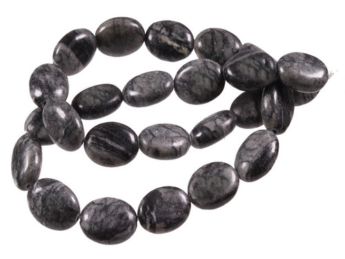 12x18mm Picasso Jasper Puff Oval Beads 15.5" natural [s7b20-12]