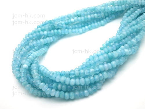 4mm Amazonite Faceted Rondelle Beads 15.5" dyed [h6d51-4]