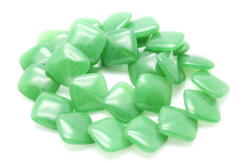 16mm Green Aventurine Diamond Disc Beads 15.5" natural [s550]