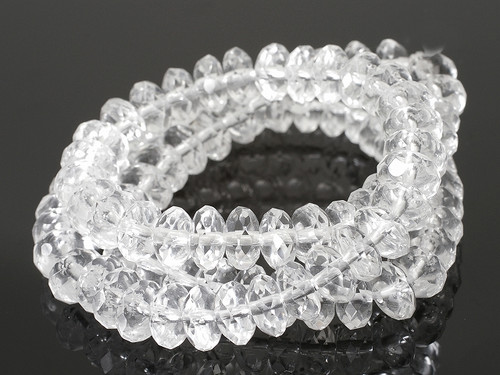 12x8mm Crystal Faceted Rondelle Beads 15.5" synthetic [sc5a5]