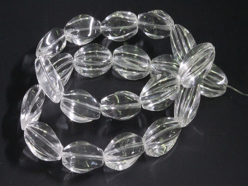 8x20mm Crystal Wave Beads 15.5" synthetic [u86a5]