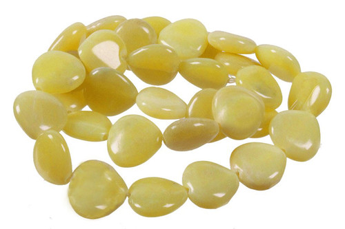 14mm Olivine Jade Heart Beads 15.5" natural [w224]