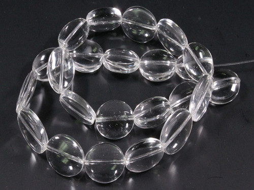 13x18mm Crystal Puff Oval Beads 15.5" synthetic [u84a5]