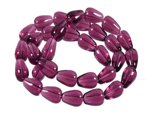 8x12mm Amethyst Tear Drop Beads 15.5" synthetic [u88a6]