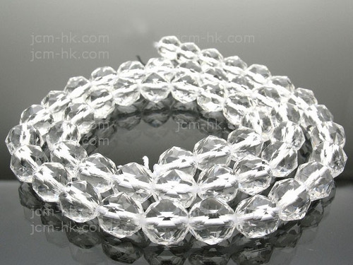 10mm Crystal Faceted Round Beads 15.5" synthetic [c10a5]